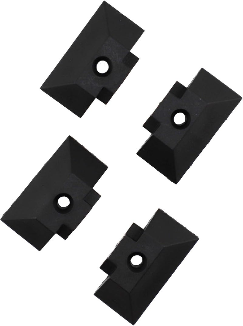 VanEssential L-Track Venture Track Plastic End Cap - Floor Angled - 4 Pack - Image 1